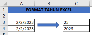 Mengatur Format Tahun